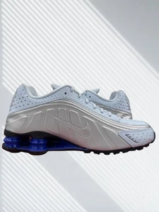 Nike Shox R4 Blue Tint Metallic Silver BRAND NEW Size 9.5 Women - Picture 1 of 5