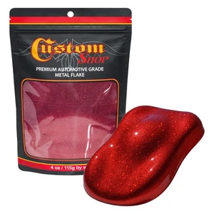 Custom Shop - Fire Red- 4-Ounce Standard Flake .015 Micron Size - Picture 1 of 1