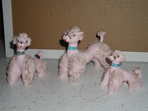 De Colección Años 50 ROSA Francés Spaghetti Poodle Familia Azul Estrás Collar N - Imagen 1 de 6