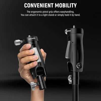 Soporte de flash de zapata fría Neewer GM14 con empuñadura de mango de pistola Foto 1 de 4