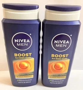 2-Pack Nivea Men Relax 3 In 1 Body Wash Citrus Scent + Caffeine 16.9 fl oz Each - Picture 1 of 7