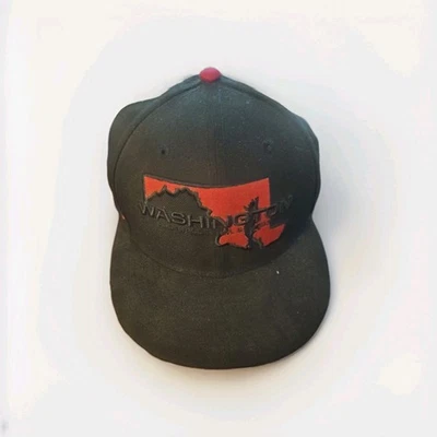 New Era 59fifty Sz 7 1/8 Black Hat NFL Washington Commanders Redskins Football  - Image 1 of 4