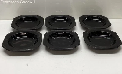 Juego de 6 cuencos de sopa Mikasa con borde de té negro Foto 1 de 4