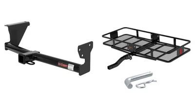 CURT Trailer Hitch + Cargo Carrier Basket Folding for 2008-2015 Land Rover LR2 Foto 1 de 4