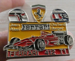 SELTENE PINS F1 FORMULA ONE FERRARI 412 T1 HELM PILOT JEAN ALESI GERHARD BERGER - Bild 1 von 3
