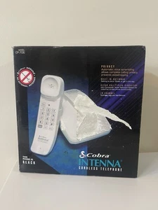 Vintage Cobra Intenna CP-706 Telefon bezprzewodowy Czarny Nowy Open Box - Zdjęcie 1 z 6