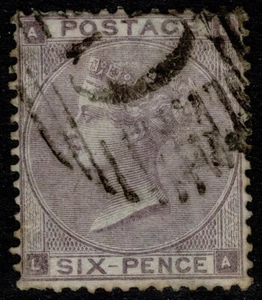 1862 GB Used Abroad Constantinople 'C' 6d Lilac SG84/Z98 Pl 3 LA FU Cat. £140.00 - Picture 1 of 1
