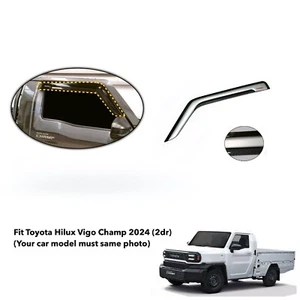 Fit Toyota Hilux Vigo Champ 2dr 2024 Bronze Rain Guard Door Visor 2Pc - Picture 1 of 1