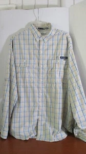 Columbia blau kariertes SUPER TAMIAMI PFG BUTTON DOWN HEMD ~ Herren XL - Bild 1 von 6