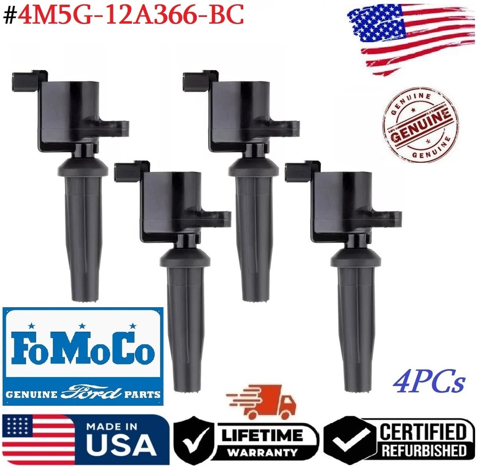 ✅Bobinas de encendido FoMoCo genuinas para Ford Mazda Mercury 2004-2012 4M5G-12A366-BC Foto 1 de 1