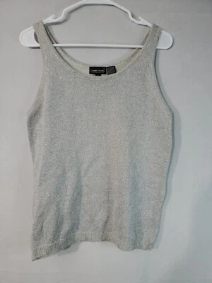 Camiseta sin mangas Jeanne Pierre vintage para mujer talla mediana metálica mezcla de lana de cordero de cordero Foto 1 de 4