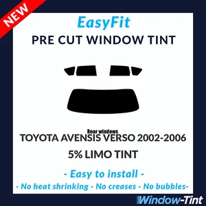 Fácil de Colocar Estática Precortado Tinte para Toyota Avensis Verso 2002-06 - - Imagen 1 de 3