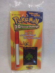 VINTAGE POKEMON SPINARAK 3-D Trivia Challenge Book & Pen NOS NIP - Bild 1 von 2