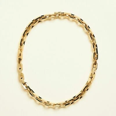 EDDIE BORGO Supra Eslabón Collar Cadena Oro 12k Vermeil Rachel Zoe Curadora ¡NUEVO! Foto 1 de 4