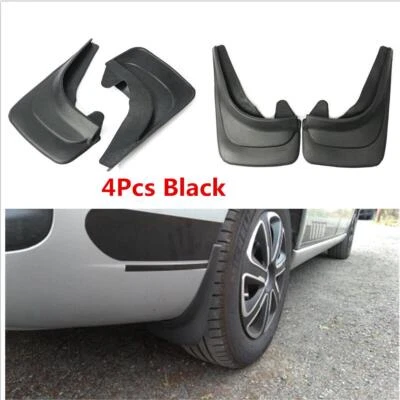 Guardabarros de plástico ABS negro guardabarros guardabarros guardabarros protectores contra salpicaduras accesorios 4 piezas  Foto 1 de 4