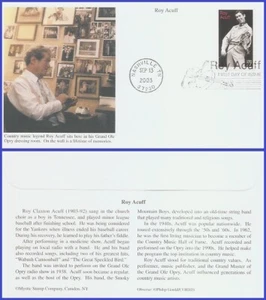 Roy Acuff USA5 #3812 U/A MYSTIC FDC - Imagen 1 de 1