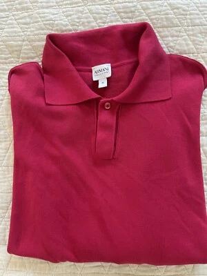 Suéter Polo ARMANI COLLEZIONI Tapeta de Botones Cubierto Manga Larga en Rojo Talla M Foto 1 de 4