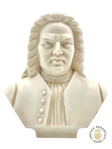 Escultura busto Bach 1967 firmada por A. Giannelli hecha en Italia - alabastro - Imagen 1 de 7