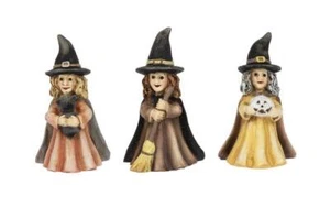 Juego de 3 pequeñas brujas de Halloween para casa de muñecas en miniatura jardín - Compra 3 ahorra $5 - Imagen 1 de 1
