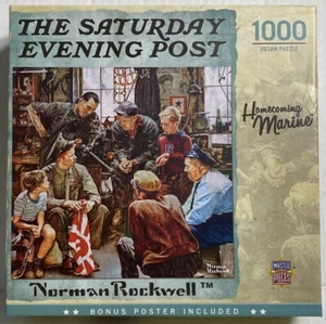 Master Pieces Norman Rockwell Homecoming Marine 1000 Piece Jigsaw Puzzzle - Picture 1 of 4