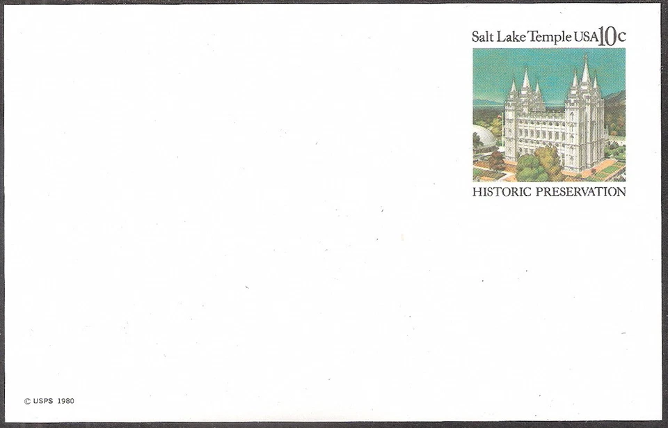 United States 1980 Historic Preservation Salt Lake City Postal Card Mint SC Ux83 - Image 1 of 1
