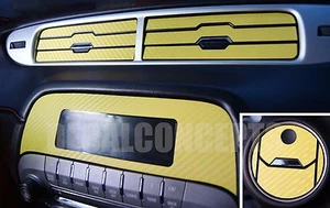 2010-2015 Camaro Yellow Carbon Fiber Interior Dash Decal kit Sticker  Chevy vent - Picture 1 of 2