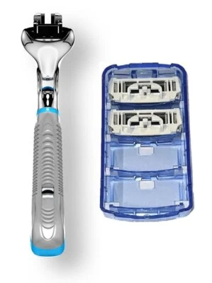 Dollar Shave Club Executive Razor Handle + 2 Cartridges Razor Refill