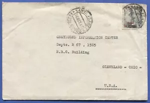 Spanish Colonies FERNANDO POO 1947 Santa Isabel cover + Letter to USA - Picture 1 of 4