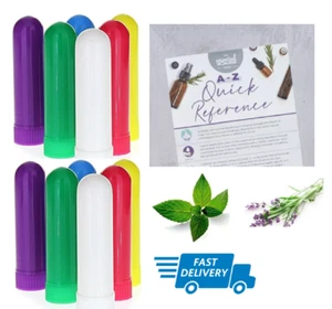 Portable Essential Oil Empty Nasal Inhaler Tubes, Essentials Oil Wicks Droppers - Picture 1 of 22