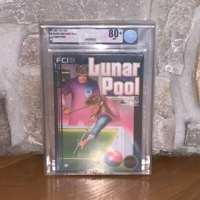 New NES Lunar Pool 1987 Factory Sealed VGA 8.0+ H-Seam Graded Black Circle Seal - Image 1 of 2