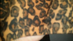 Neu mit Etikett Damen 3X Leopard Lagenlook Top V-Ausschnitt Knöpfe an der Taille Langarm süß - Bild 1 von 3