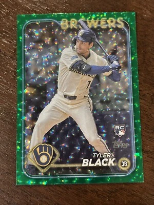 2024 Topps Update Green Crackle Foilboard Tyler Black RC/499 Brewers #US144 - Image 1 of 2