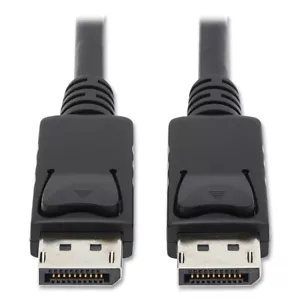 Tripp Lite P580006 6' DisplayPort Cable w/ Latches (M/M) - Black New - Picture 1 of 4