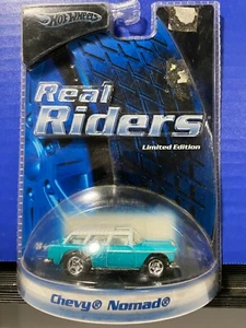 1/64 HOT WHEELS ECHTE RIDERS LIMITIERTE EDITION CHEVY NOMAD BLAU - Bild 1 von 2