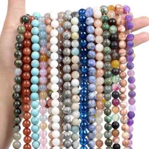 Natural Stone Beads Malachite Amazon Agate Tiger Eye Crystal Beads Loose Beads - Picture 1 of 53