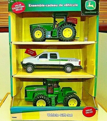 TOMY John Deere 3 Vehicle Gift Set 2 Tractors and a Ford Pickup - Image 1 of 4