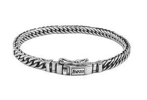 BESA Silber Armband 925er "Indra S" 5mm elegant Unisex filigran zweigliedrig - Bild 1 von 4