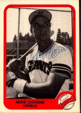 [SIGNED] 1984 Cramer Pacific Everett Giants #3 Mike Cicione w/ Autograph