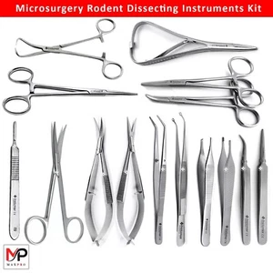 Microsurgery Instruments Kit Micro Surgical Set Rodent Dissecting Small Animal - Picture 1 of 26