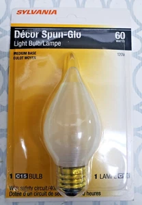SYLVANIA 60C15/SG/BL LIGHT BULB 60W 120V MEDIUM BASE - Picture 1 of 4