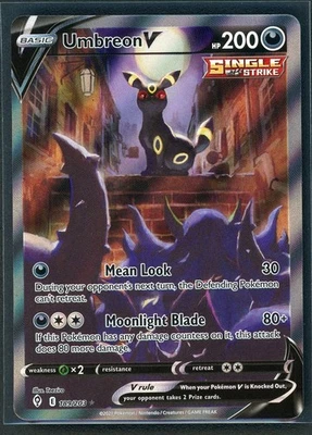 Pokémon TCG Umbreon V Alt Art Holo Ultra Rare Card Evolving Skies 189/203 - NM - Image 1 of 2