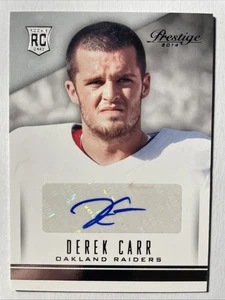 Prestige Derek Carr 2014 Rookie Auto #231 Raiders Saints - Imagen 1 de 2