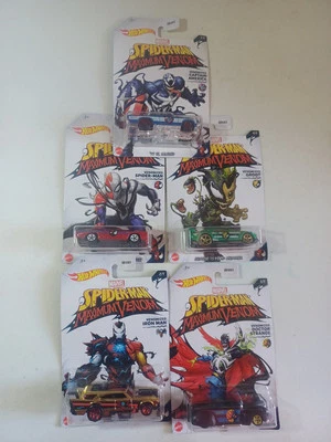 Hot Wheels Disney Marvel Spider Man Maximum Venom набор из 5 шт. поп-культура новый трудно найти - Изображение 1 из 4
