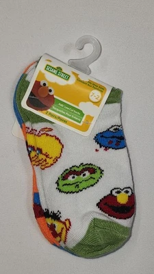 SESAME STREET Niños Corte Bajo CALCETINES 2 Pares Se Ajusta a Zapatos Tallas 7-2 NUEVO Elmo Big Bird Foto 1 de 4
