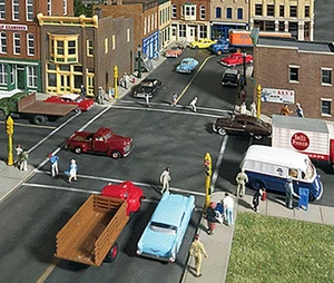 Walthers Cornerstone HO Scale Building/Structure Kit Asphalt Street System - Picture 1 of 1