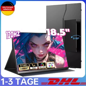 18,5Zoll Portable Monitor 120Hz Tragbarer Monitor FHD1080P IPS für Mobile Gaming - Afbeelding 1 van 7