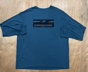 Patagonia Herren 2XL Capilene Cool Daily Blau Langarm Performance Shirt - Bild 1 von 9