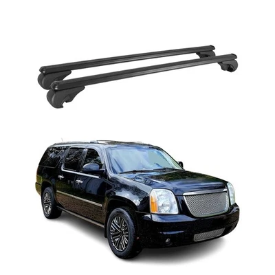 Porta barras transversales de techo bloqueables para GMC Yukon XL 2500 2000-2013 negro Foto 1 de 4