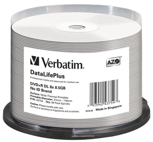 Verbatim DVD-R 8x Double Layer 8.5GB - Hochwertige DVD Rohlinge für Daten - Bild 1 von 4