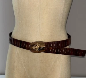 Vintage Holzgürtel Gelenkholz 39" lang inklusive Schnalle - Bild 1 von 4